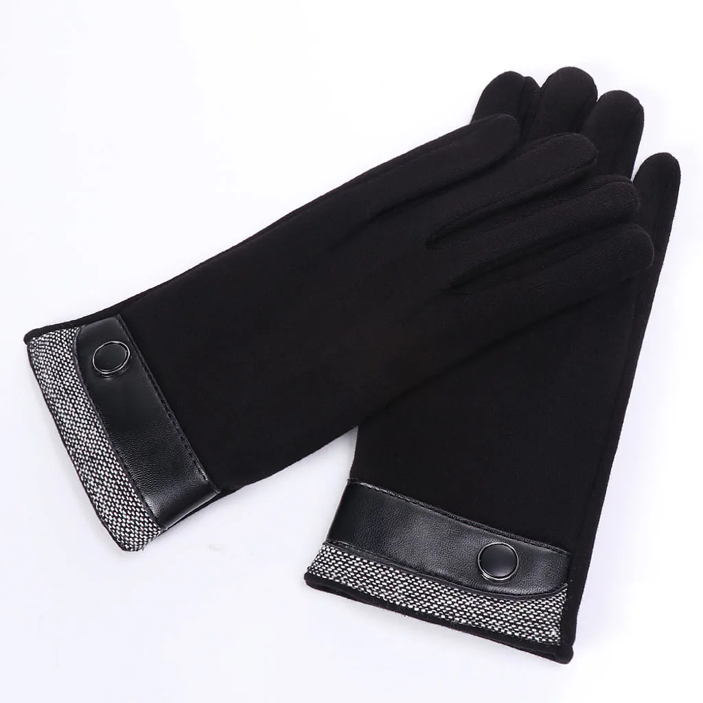 Весна зима новые зимние теплые мужские теплые флисовые утепленные варежки мотоциклетные перчатки Зимние перчатки мужские теплые# N02