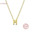 CANNER-collar de A-Z con 26 letras para mujer, de Plata de Ley 925, gargantilla de cadena de oro de 18k 2022, Collares ► Foto 2/6