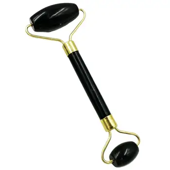 

Joylife Natural Stone Guasha Face Neck Skin Roller Massager Double Heads Jade Stone Face Lift Facial Beauty Massage Tool