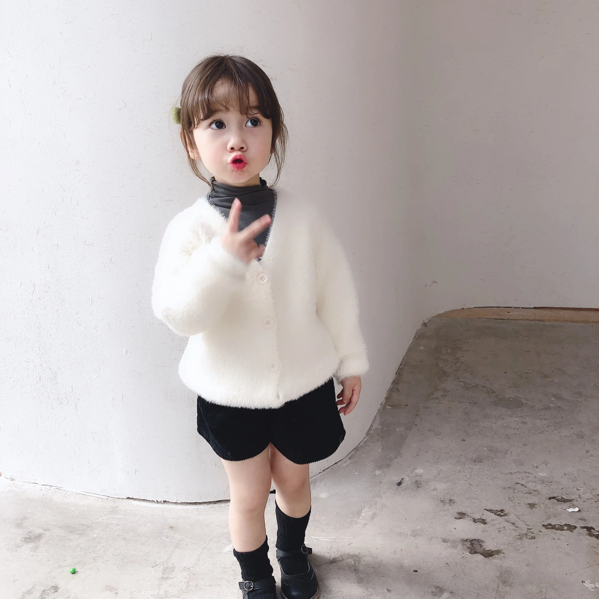 Теплый кардиган-пальто для детей 1-6 лет, пальто, вязаные свитера для маленьких девочек, куртки, детская верхняя одежда