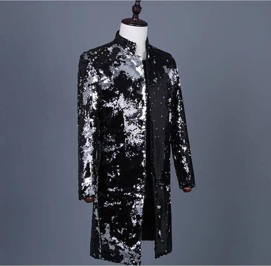 S-6XL! производители продают мужской цветной флипперный Блейзер ночной клуб хост блестками костюм для выступлений мужчин
