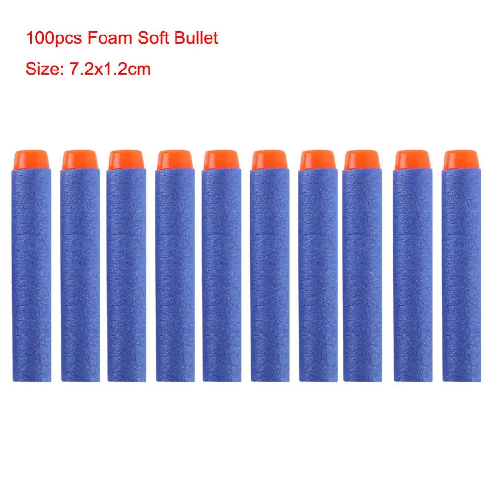 100pcs Bullet 1 Для игрушек Стрельба Цель дети звук свет съемки игры Высокая точность забивание Авто Сброс электрический пистолет принадлежности с мишенями - Цвет: 100pcs Bullet 1