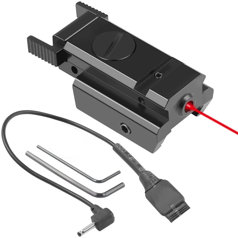 

Тактический Миниатюрный компактный лазерный прицел с красной точкой и переключателем давления, подходит для рельсовой Винтовки Пикатинни 20 мм, для охоты