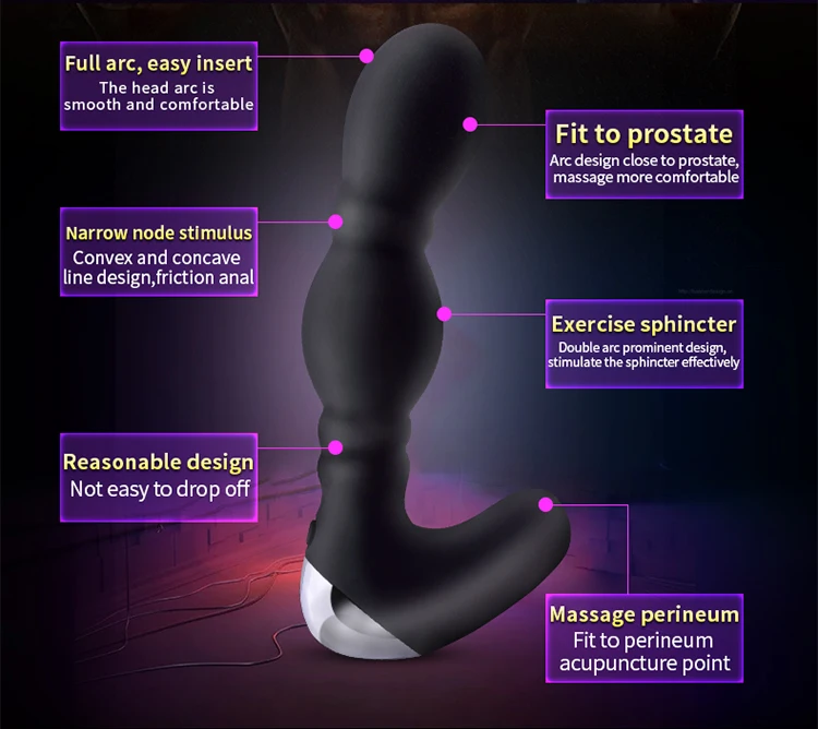 Anal Toys Anal Vibrator for Men Butt Plug Prostate Massage Double Motors Wireless Vibrator Sex Toys for Adult Erotic Toys