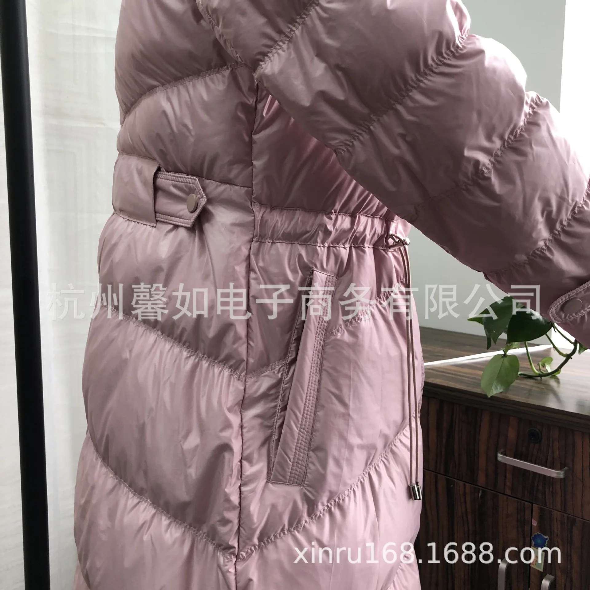 Южная Корея Dongdaemun стиль двойной меховой воротник пуховик женский средней длины корейский стиль толстое пальто для дома