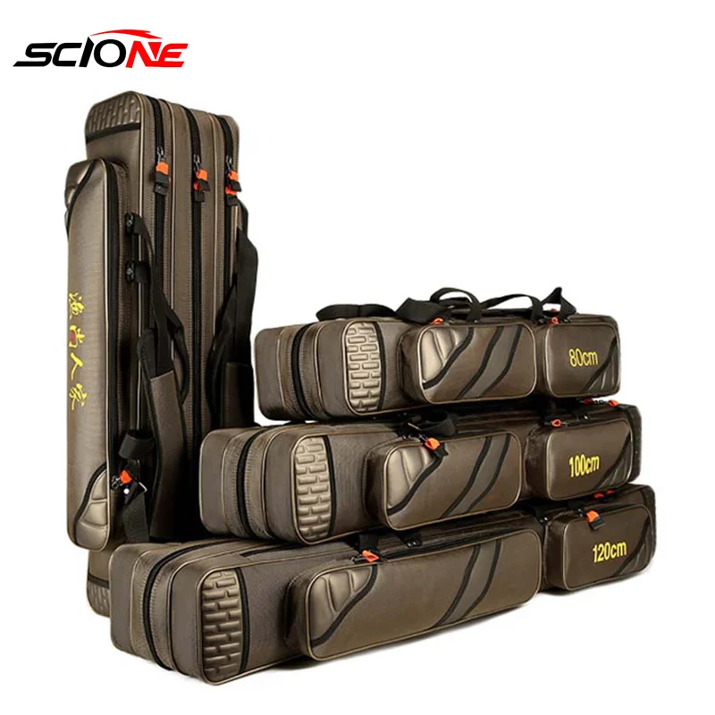  4 Layer Fishing Bag Large Capacity Portable Fish Pole Tools Storage Bag Tackle Gear Bags Shoulder H - 33002520580