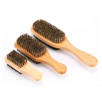 

Antistatic Double-sided Hair Brush with Wooden Handle for Massage Facial Beard Hair Brush Wooden Handle Massage Facial Beard