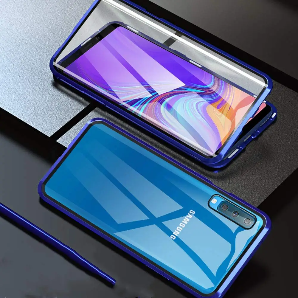 Magnetic For Samsung Galaxy A50 A70 S21 A30 A32 A52 A31 M31 A11 A50s A72 M30 M11 A71 A51 A81 Tempered Glass Metal - Mobile Phone Cases & Covers - AliExpress