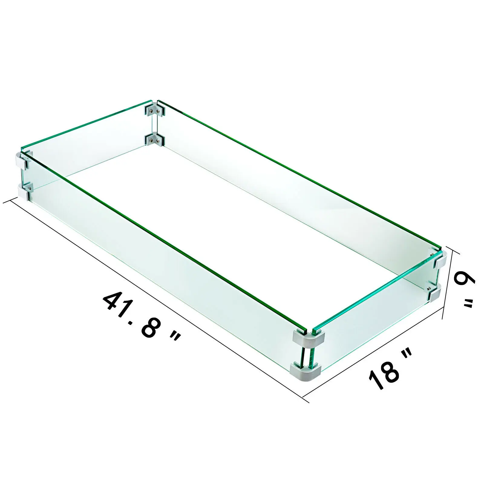 VEVOR Tempered Glass Fire Pit Wind Guard