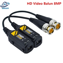 Balun – émetteur récepteur vidéo BNC, 10 paires, transmetteur à paire torsadée, pour caméras AHD/CVI/TVI 8MP 
