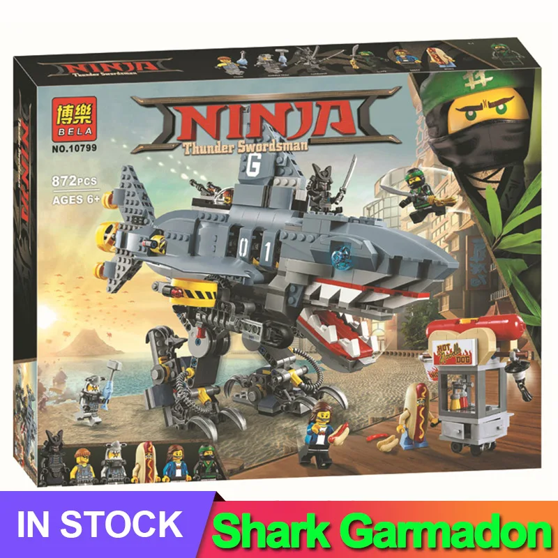 

Compatible legoingLYS Ninja Series 70656 The Ninjago Movie Building Blocks Kit DIY bricks Shark Garmadon figures educational toy