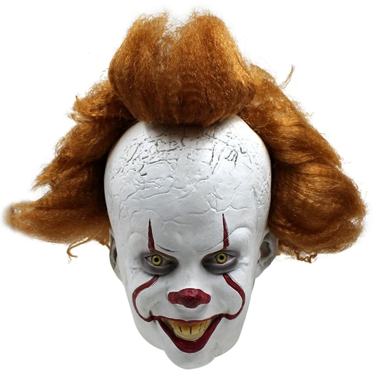 Одежда для клоуна маска Canine Stephen King's It Mask Pennywise Horror Hair клоун латексные маски гримаса для Хэллоуина аксессуары для косплея