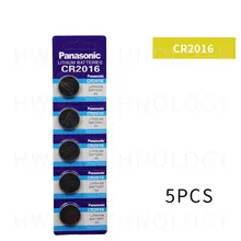 PANASONIC 5 шт. cr2016 BR2016 DL2016 LM2016 KCR2016 ECR2016 3 в кнопки сотового монета литиевые батареи для часы-игрушка автомобиль