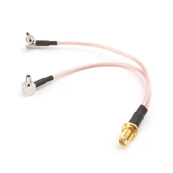 

Y Type SMA Female Jack To TS9 & CRC9 Male 2 Plugs Splitter Combiner RG316 Pigtail Cable
