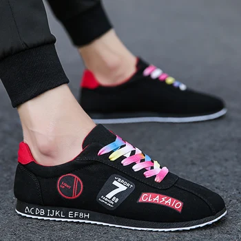 

2020 Men Shoes Spring Autumn Casual Flat Shoes Male Lace-up Low Top Male Sneakers Colorful Laces Tenis Masculino Adulto Shoes