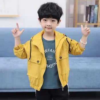

Fashion Baby Boys Kids Coat Solid Color Hooded Jackets Outwear Autumn Spring Warm Children Clothes 3 4 5 6 7 8 9 10 11 12Yrs