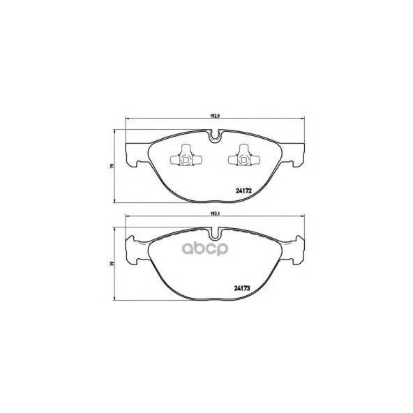 Колодки Тормозные Дисковые Передн X5(E70), X6(E71, E72) Brembo арт. P06058