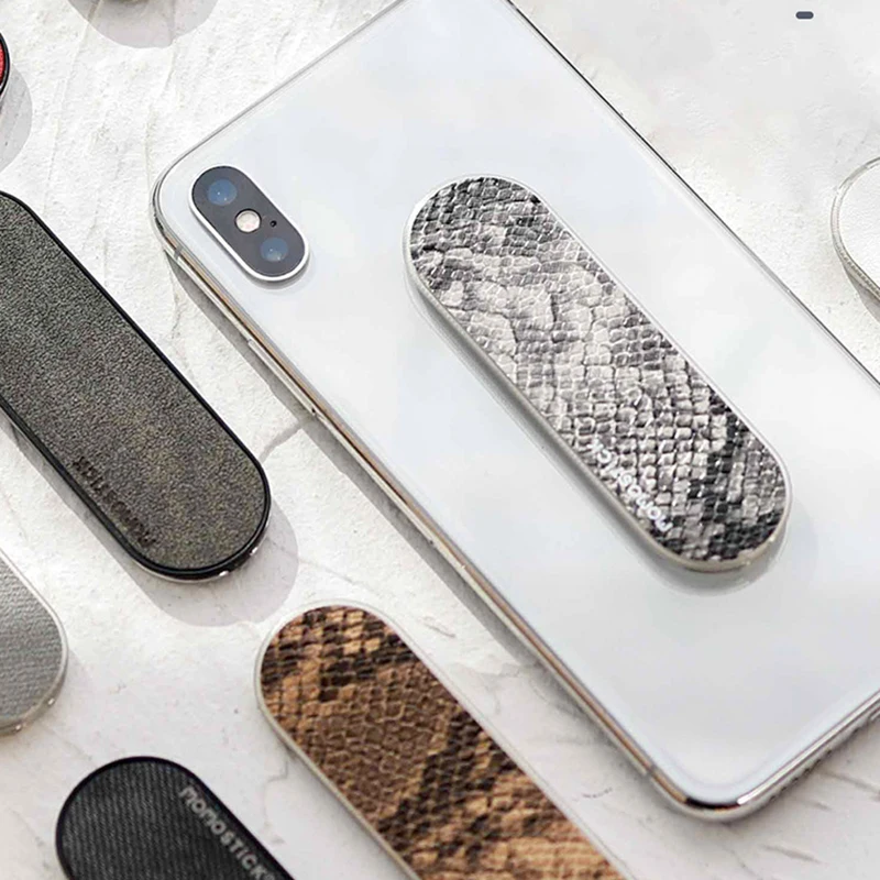phone holder for desk Finger Ring Holder Phone Ring Leather For Mobile Phone Wireless Charger Grip Stand Universal Magnetic Attractable Back Sticker phone stand for desk