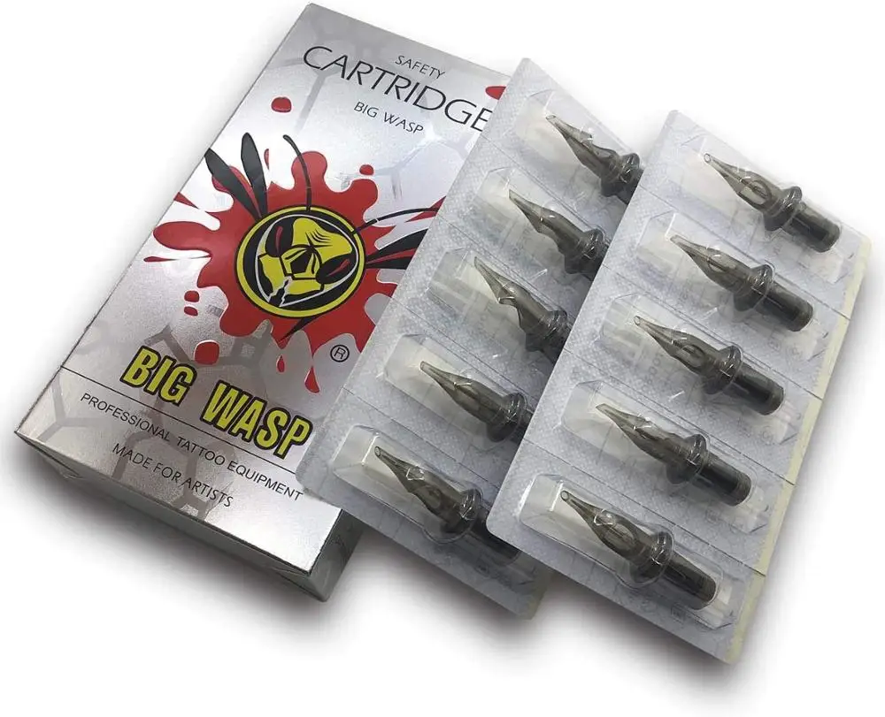 BIGWASP развивались серый Одноразовые стерилизованные Безопасность 14RL патроны иглы