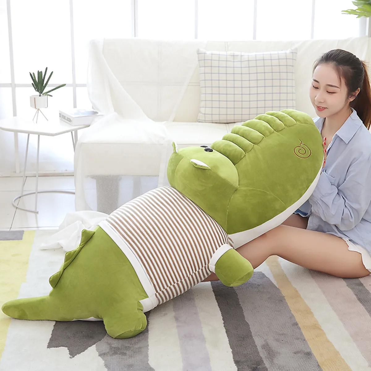 

Software Crocodile Long Pillow Plush Toys Crocodile Big Doll Lying Pillow Cushion Gift Decoration
