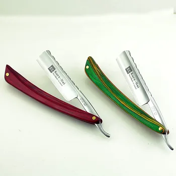 

Vintage Men Shaving Straight Razor Beech Wood Handle Classic Barber Razors S45C Carbon Steel Blade Manual Shaver G0306
