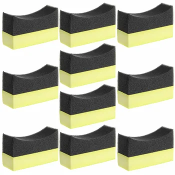 

10pcs Sponge Multi Purpose Tyre Tire Dressing Applicator Curved Foam Brush Sponges Pad Cleaning RV Parts Accessories