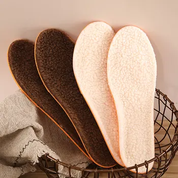 

Hot Sale Lambskin Sports Insole Winter Warm Shoe Insoles Unisex Plush Foot Insoles Lamb Hair Massage Shock Absorption Shoe Pad