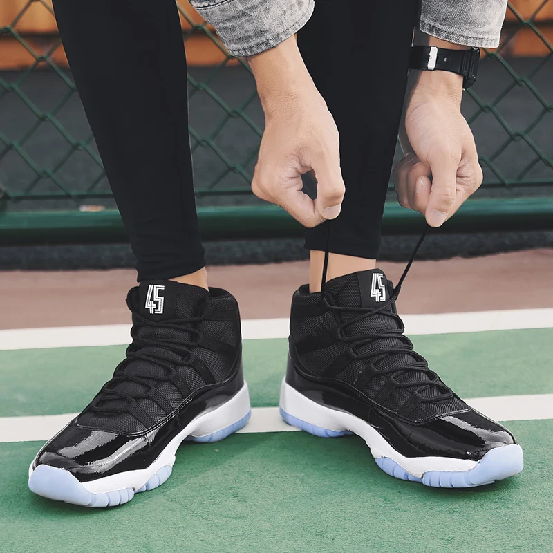Мужские высокие баскетбольные кроссовки Jordan, мужские амортизирующие кроссовки для баскетбола, Нескользящие дышащие уличные спортивные кроссовки Jordan в стиле ретро