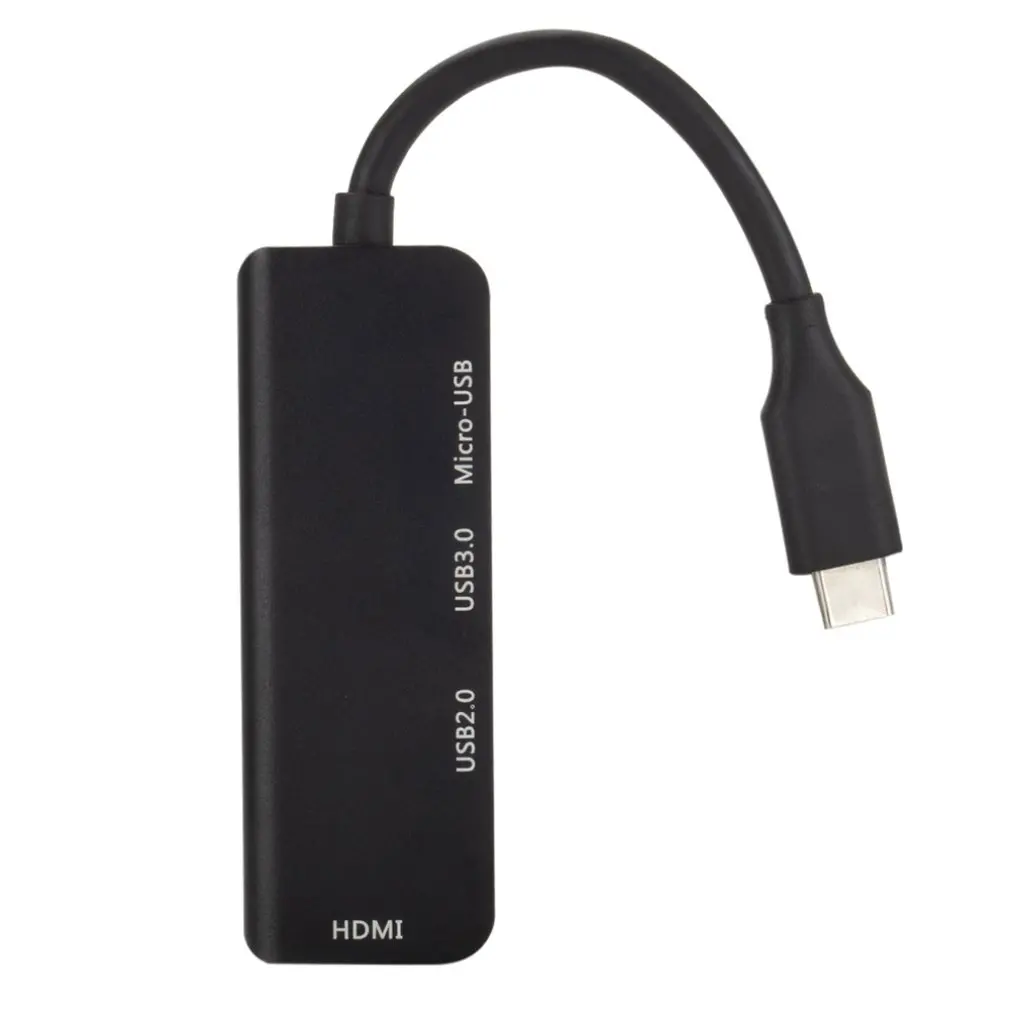 Концентратор адаптер Tpye-C к Micro USB 2,0 USB 3,0 HDMI 4 порта разветвитель концентратор usb-порт сплиттер для ПК компьютера