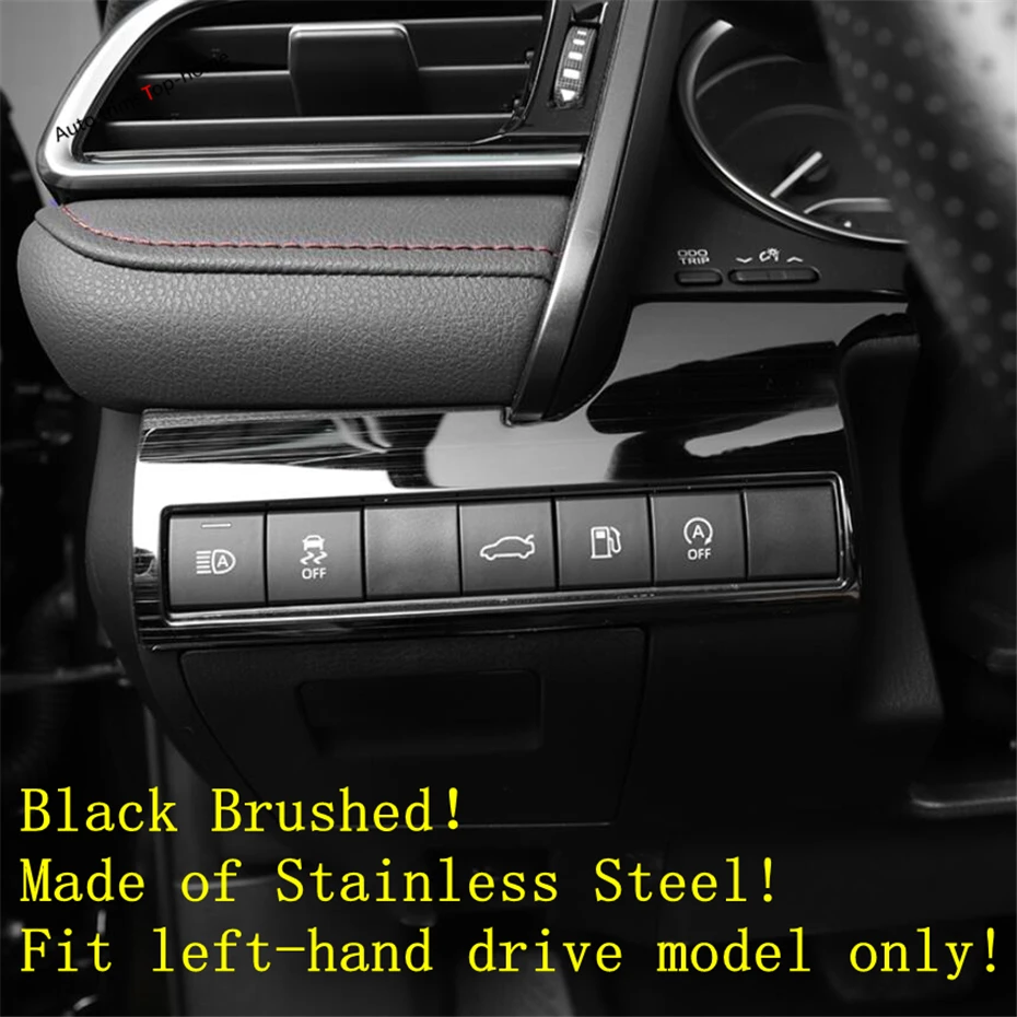 

Yimaautotrims Head Lights Lamp Switch Button Decoration Cover Trim 3 Colors Fit For Toyota Camry 2018 - 2020 Interior Mouldings