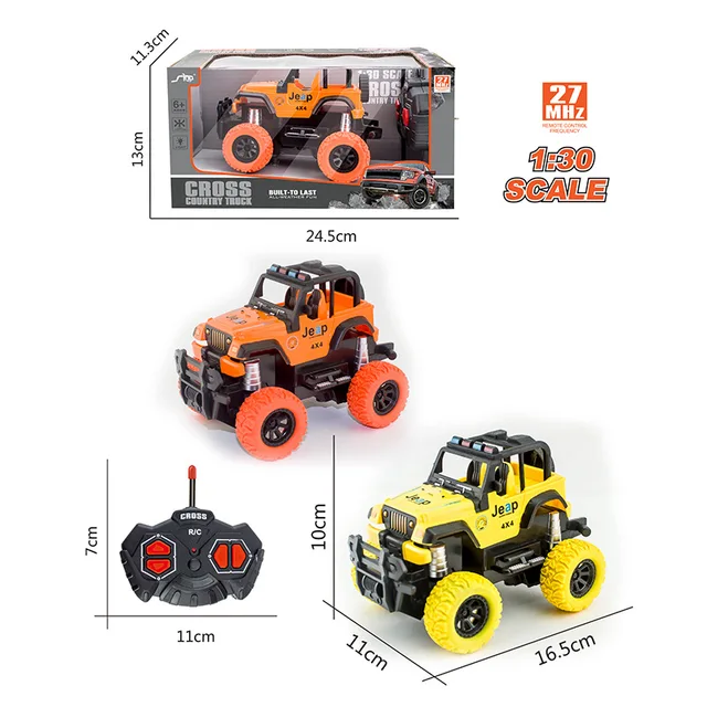1/30 4CH Remote Control Off-road Vehicle High-speed Off-road Vehicle 4 Drive Electric Remote Control Children's Toy