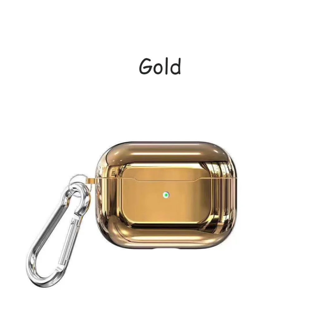 Shiny Plating Headset Case For Airpods Pro Capa Bluetooth Wireless Earphone Cases For Airpods Pro Cover Charging Box With Buckle (2)