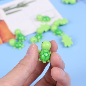 

10 Pcs Mini Turtle Miniature Figurines Dollhouse Bonsai Garden Micro Landscape Decor fairy garden miniatures