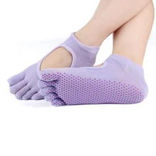 Пять пальцев хлопковые носки для йоги профессиональные Нескользящие дышащие массажные теплые спортивные носки танцевальные Балетные Носки 1 пара