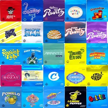 

Smell Proof Mylar Cookies Bags Resealable Stand Up Ziplock Foil Bags Food Safe Plastic Aluminum Material Cereal 4x5in 3.5g Smell