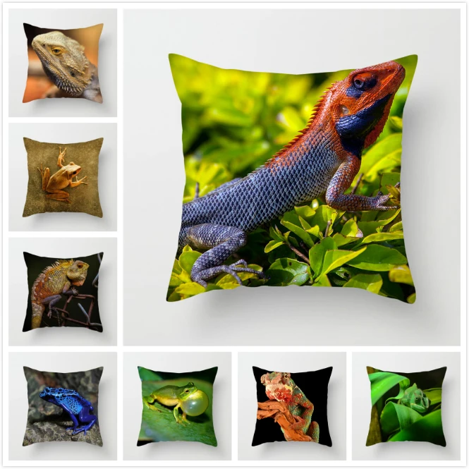 

TTLIFE Frog Throw Pillows Cushion Cover Animal Printed Pillow Cover Sofa Decorative Living Room Colorful Pillowcase 2019