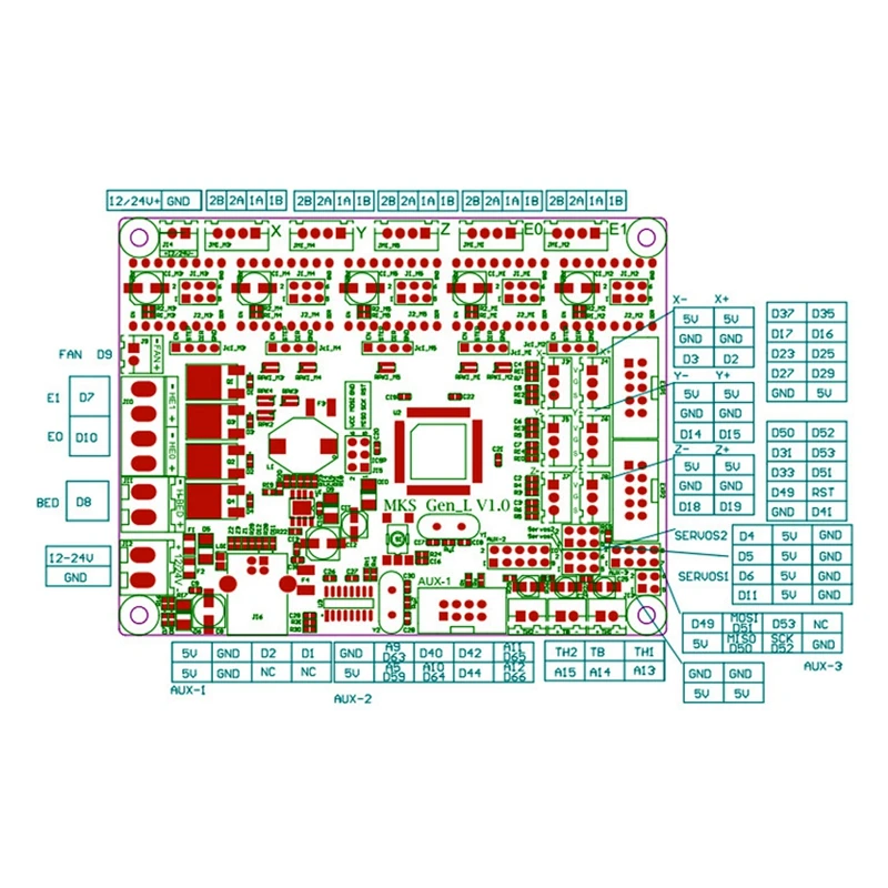 HOT-3D аксессуары для принтера материнская плата управления MKS GEN-L V1.0 совместимый ramps с открытым исходным кодом marlin