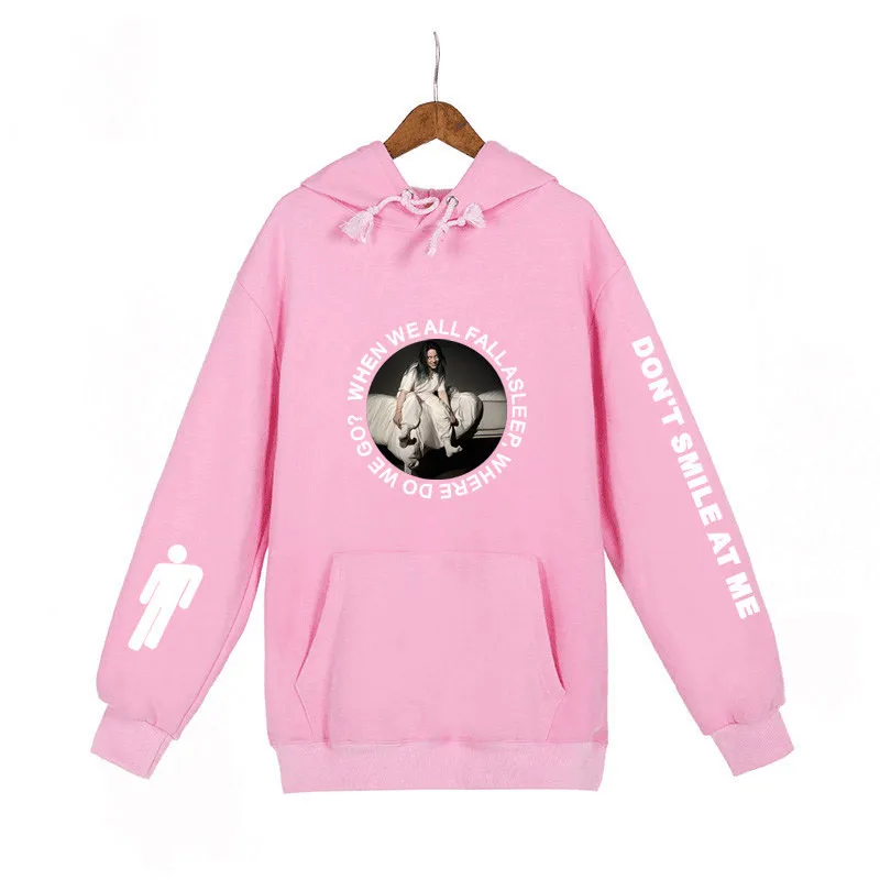 Новое поступление года; худи Billie Eilish с принтом для мальчиков и девочек; свитер; модная повседневная одежда; Лидер продаж; толстовки; Kpop - Цвет: Sweatshirt221N-b