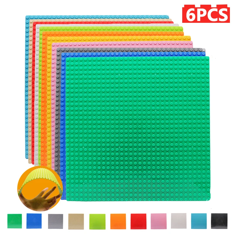 6pcs 32x32 32x16 Dots Classic Building Blocks Base Plate MOC DIY Small Size Bricks Baseplate Parts for City Figures Children Toy