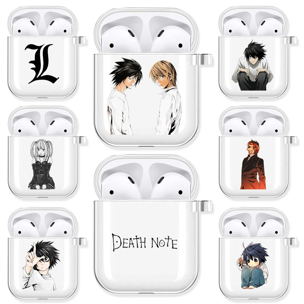 Мягкий чехол из ТПУ с аниме Death Note для AirPods 2 1 L Yagami светильник Ryuk Misa Nate Прозрачный