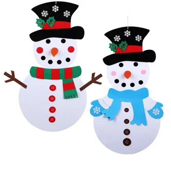 

New Christmas Decoration DIY Felt Christmas Snowman New Year Door Wall Hanging Ornaments Free Shipping WB1126