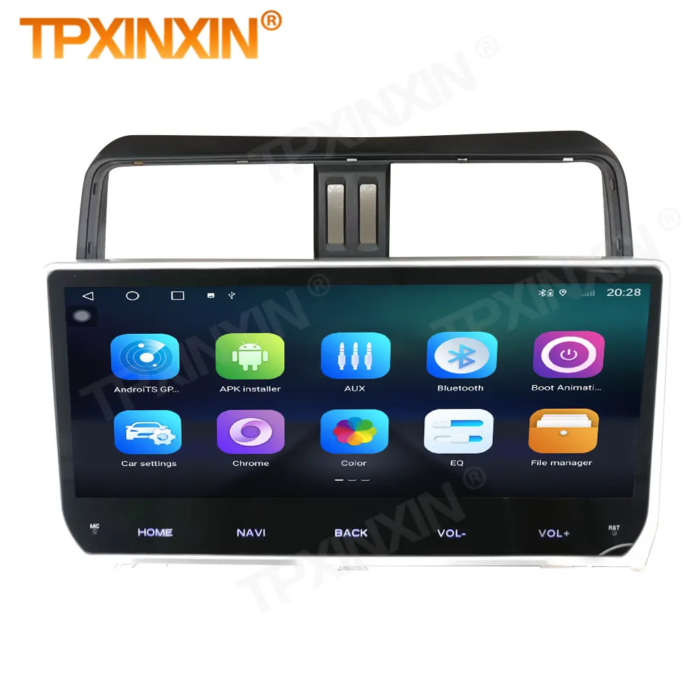 6+128G 2 Din Carplay Android Radio Receiver Multimedia Stereo For Toyota Prado 2018 2019 GPS Navigation Video Recorder Head Unit