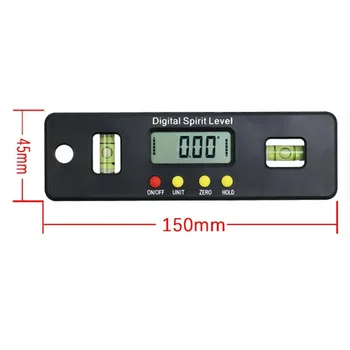 

1PC Digital Spirit Level 90° Box Angle Gauge Protractor Magnetic Base ABS