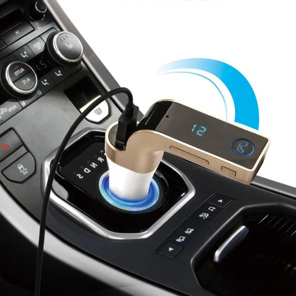 G7 автомобиля памяти Hands-free ЖК-дисплей дисплей 4 в 1 Bluetooth FM передатчик модулятор Автомобильный комплект MP3 плеер 2.1A точечное дымовое отверстие