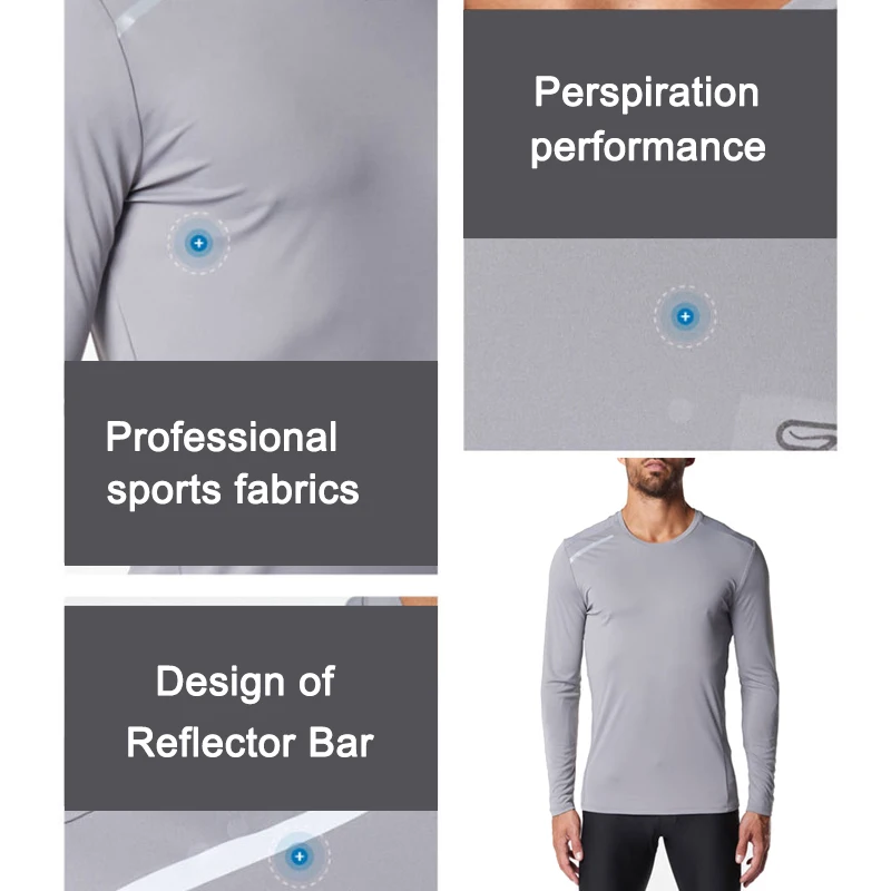 

Men UPF50+ Long Sleeve Performance T-Shirt UV Sun Protection Quick Dry Outdoor Top ZJ55