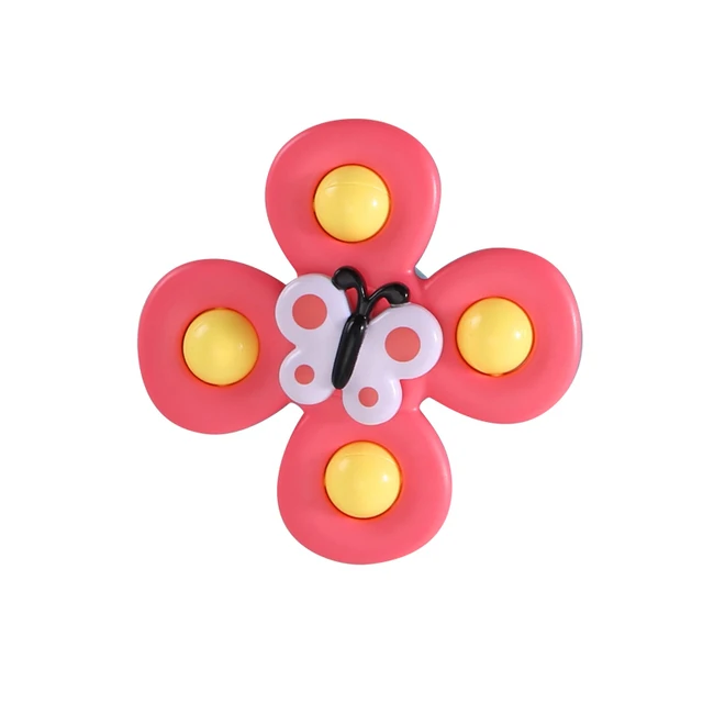 Baby Rattles Toy For Kids Bathroom Shower Gyro Animal Sucker Spinner Montessori Touch Sensory Toys For Newborn Infant 0-12 Month butterfly