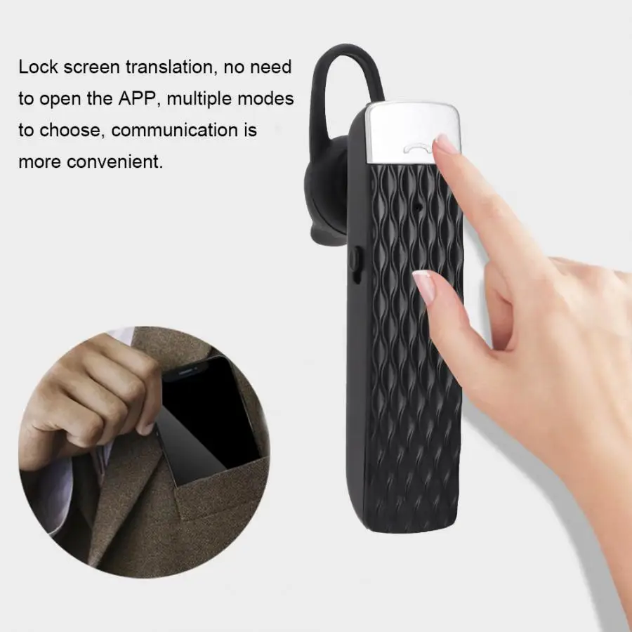 T2 интеллектуальная bluetooth-гарнитура в режиме реального времени голосовой перевод гарнитура мгновенный перевод Бесплатный перевод на 33 языках