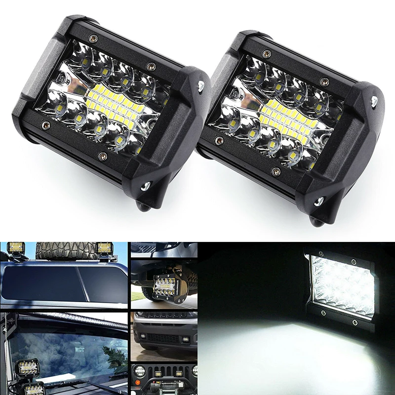 

New 1Pcs 4 Inch Led Bar Led Work Light Bar For Driving Offroad Boat Car Tractor Truck 4X4 Suv Atv 12V 24V Rated 60W