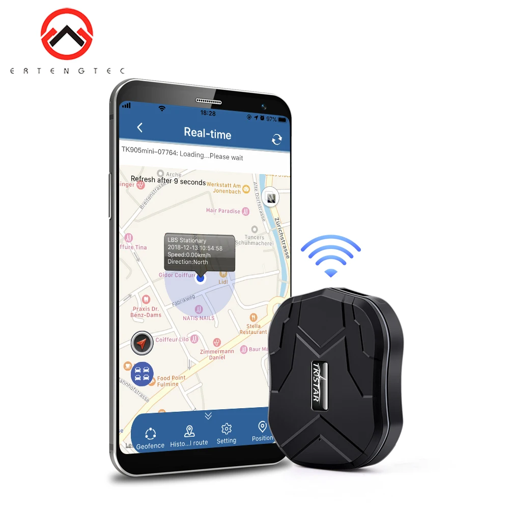 Tkstar Localizzatore Gps Per Auto Localizzatore Gps Mini Tk905 Magnete Tracker Veicolo 1500Mah Impermeabile Geo-Recinzione Voice Monitor App Gratuita