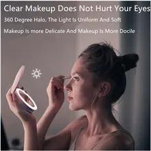 Led Makeup Mirror Charging With Power Bank Lghted Makeup Mirror Light Magnifying Mirrors 5X Make Up Mirror Vanity Mirrors